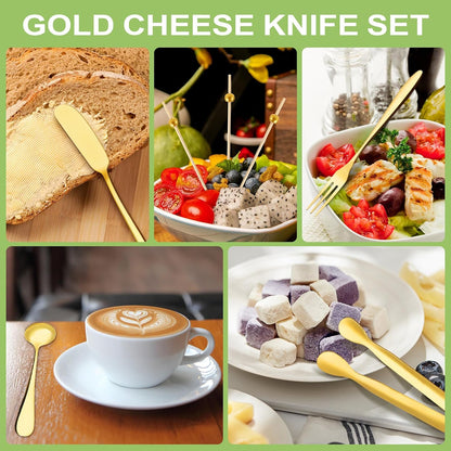 98Pcs Charcuterie Boards Accessories, Gold Stainless Steel Utensil