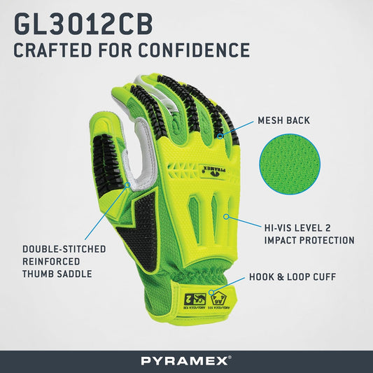 Pyramex Premium Goatskin Safety Gloves With A6 Cut Level And Impact Protection Size XL