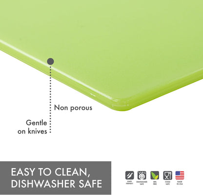Classic Jelli Cutting Board with Handle, 9 by 15 inches, White Granite Pattern