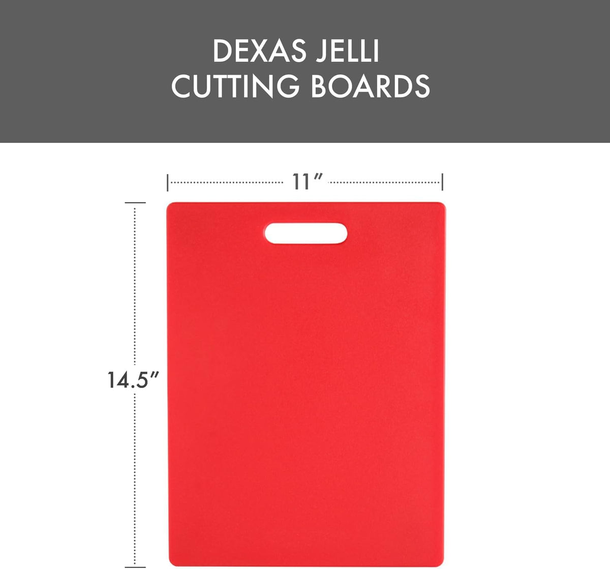 Classic Jelli Cutting Board with Handle, 9 by 15 inches, White Granite Pattern