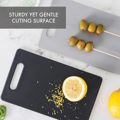 Classic Jelli Cutting Board with Handle, 9 by 15 inches, White Granite Pattern