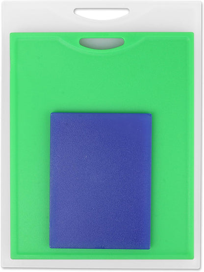 Classic Jelli Cutting Board with Handle, 9 by 15 inches, White Granite Pattern