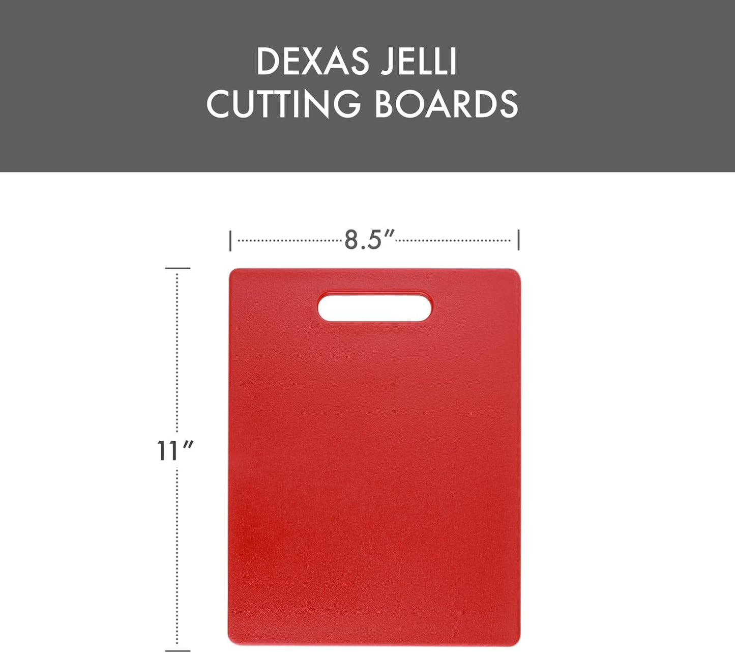 Classic Jelli Cutting Board with Handle, 9 by 15 inches, White Granite Pattern
