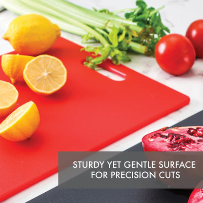 Classic Jelli Cutting Board with Handle, 9 by 15 inches, White Granite Pattern