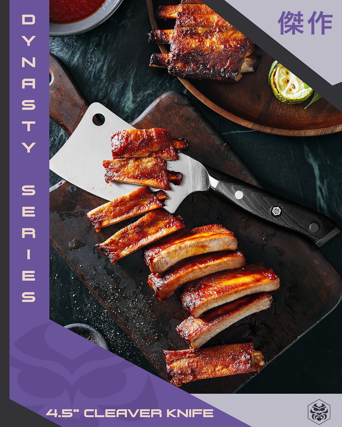 Carving Knife - 12 inch - Dynasty Series - Razor Sharp - Granton Edge - Forged ThyssenKrupp German High Carbon Stainless Steel - G10 Garolite Handle with Blade Guard