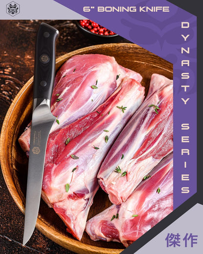 Carving Knife - 12 inch - Dynasty Series - Razor Sharp - Granton Edge - Forged ThyssenKrupp German High Carbon Stainless Steel - G10 Garolite Handle with Blade Guard