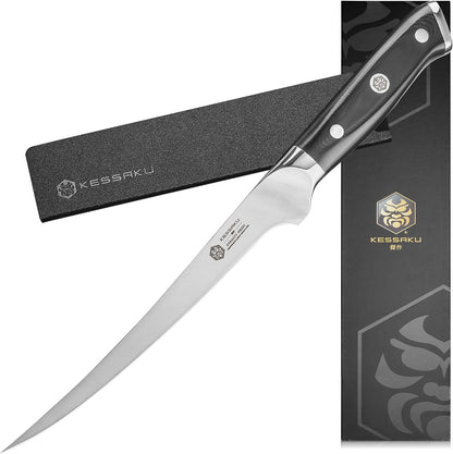 Carving Knife - 12 inch - Dynasty Series - Razor Sharp - Granton Edge - Forged ThyssenKrupp German High Carbon Stainless Steel - G10 Garolite Handle with Blade Guard