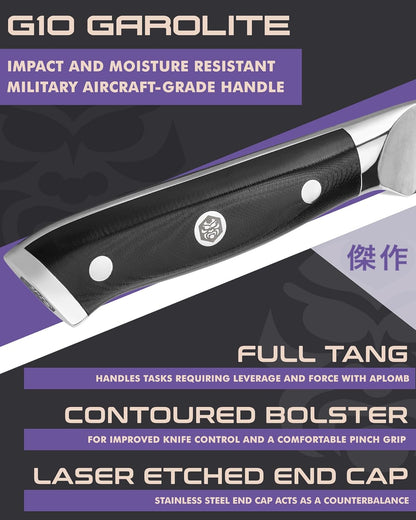 Carving Knife - 12 inch - Dynasty Series - Razor Sharp - Granton Edge - Forged ThyssenKrupp German High Carbon Stainless Steel - G10 Garolite Handle with Blade Guard