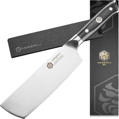 Carving Knife - 12 inch - Dynasty Series - Razor Sharp - Granton Edge - Forged ThyssenKrupp German High Carbon Stainless Steel - G10 Garolite Handle with Blade Guard