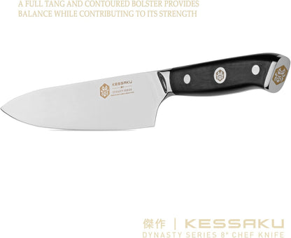 Carving Knife - 12 inch - Dynasty Series - Razor Sharp - Granton Edge - Forged ThyssenKrupp German High Carbon Stainless Steel - G10 Garolite Handle with Blade Guard