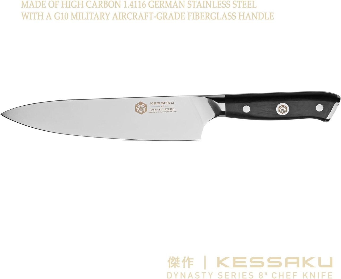 Carving Knife - 12 inch - Dynasty Series - Razor Sharp - Granton Edge - Forged ThyssenKrupp German High Carbon Stainless Steel - G10 Garolite Handle with Blade Guard