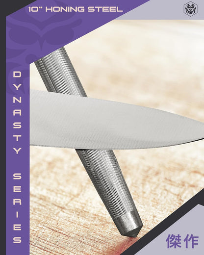 Carving Knife - 12 inch - Dynasty Series - Razor Sharp - Granton Edge - Forged ThyssenKrupp German High Carbon Stainless Steel - G10 Garolite Handle with Blade Guard