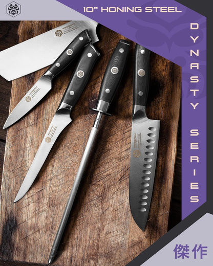 Carving Knife - 12 inch - Dynasty Series - Razor Sharp - Granton Edge - Forged ThyssenKrupp German High Carbon Stainless Steel - G10 Garolite Handle with Blade Guard