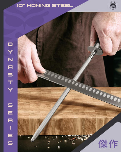 Carving Knife - 12 inch - Dynasty Series - Razor Sharp - Granton Edge - Forged ThyssenKrupp German High Carbon Stainless Steel - G10 Garolite Handle with Blade Guard