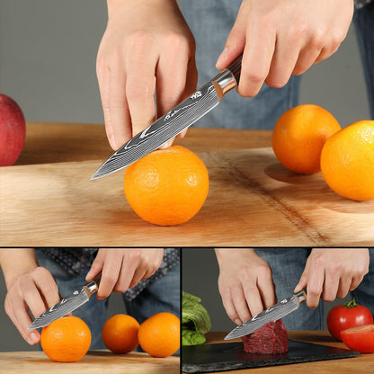 Paring Knife Set, 3.5'' Fruit and 5'' Utility Knife ﻿ | Sharp High Carbon Stainless Steel Small Kitchen Knives, Forged Peeling Knives with Ergonomic Handle in Gift Box