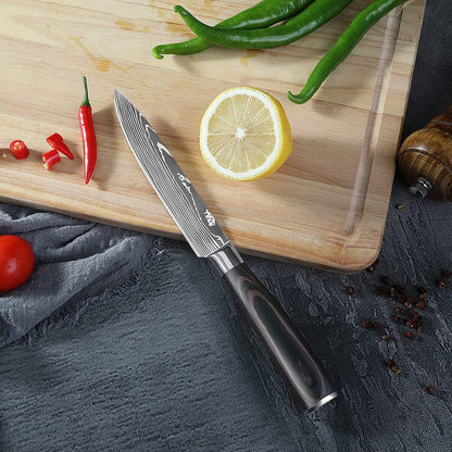 Paring Knife Set, 3.5'' Fruit and 5'' Utility Knife ﻿ | Sharp High Carbon Stainless Steel Small Kitchen Knives, Forged Peeling Knives with Ergonomic Handle in Gift Box