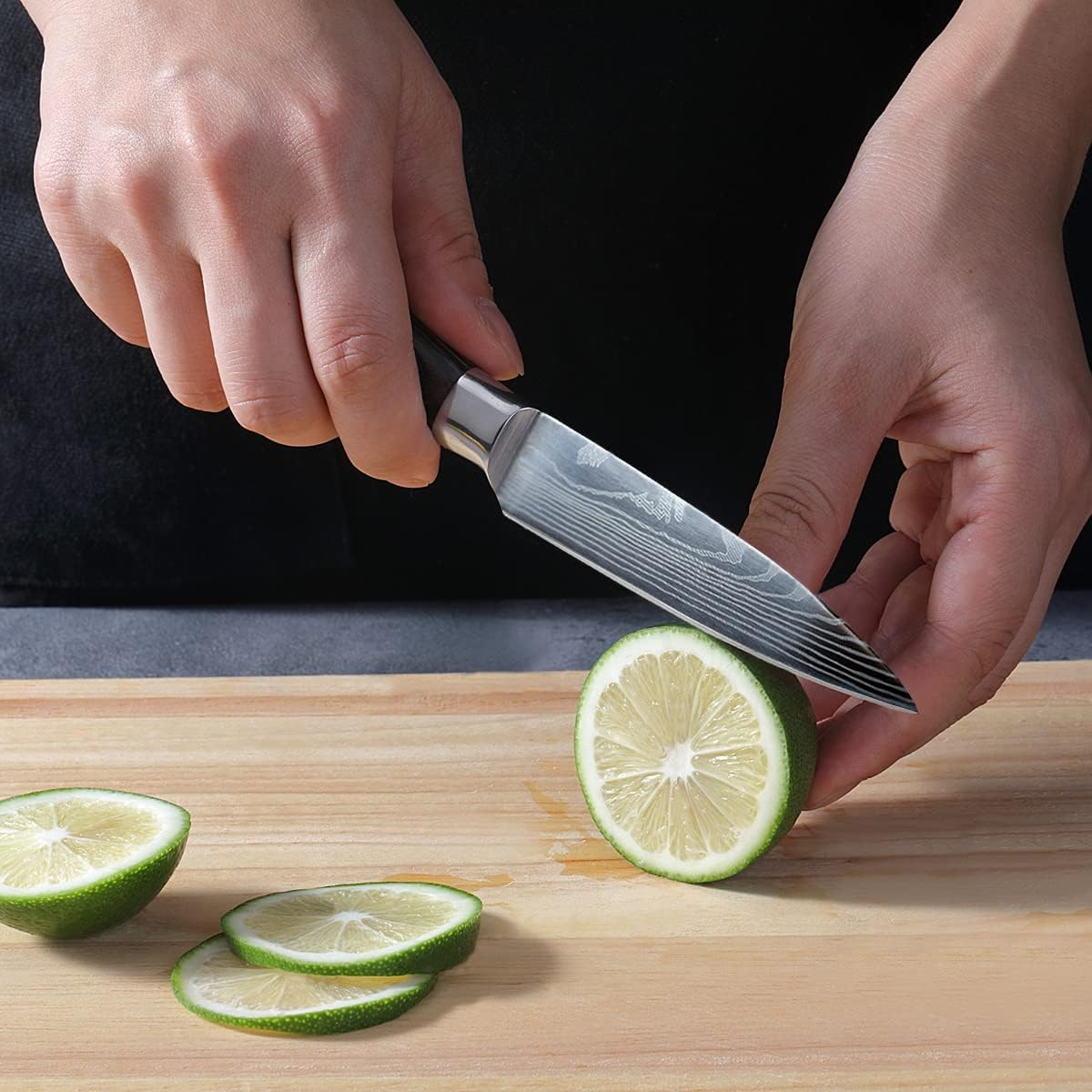 Paring Knife Set, 3.5'' Fruit and 5'' Utility Knife ﻿ | Sharp High Carbon Stainless Steel Small Kitchen Knives, Forged Peeling Knives with Ergonomic Handle in Gift Box