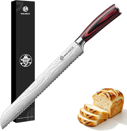 Nakiri Knife 7", High Carbon Stainless Steel Chef Knife, Ultra Sharp Cleaver Knife, Multipurpose Meat Vegetable Sharp Kitchen Knife with Ergonomic Pakkawood Handle, Gift Box Included