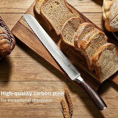 Nakiri Knife 7", High Carbon Stainless Steel Chef Knife, Ultra Sharp Cleaver Knife, Multipurpose Meat Vegetable Sharp Kitchen Knife with Ergonomic Pakkawood Handle, Gift Box Included