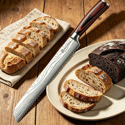 Nakiri Knife 7", High Carbon Stainless Steel Chef Knife, Ultra Sharp Cleaver Knife, Multipurpose Meat Vegetable Sharp Kitchen Knife with Ergonomic Pakkawood Handle, Gift Box Included