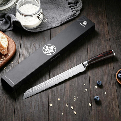 Nakiri Knife 7", High Carbon Stainless Steel Chef Knife, Ultra Sharp Cleaver Knife, Multipurpose Meat Vegetable Sharp Kitchen Knife with Ergonomic Pakkawood Handle, Gift Box Included