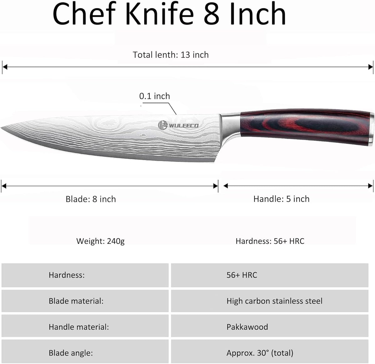 Nakiri Knife 7", High Carbon Stainless Steel Chef Knife, Ultra Sharp Cleaver Knife, Multipurpose Meat Vegetable Sharp Kitchen Knife with Ergonomic Pakkawood Handle, Gift Box Included