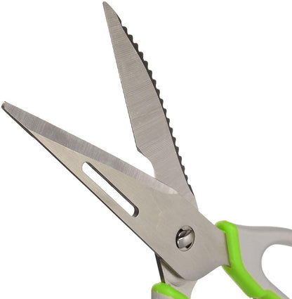 Multifunction Kitchen Food Scissors, Detachable Stainless Steel Heavy Duty Culinary Scissors, 7-in-1 Household Shears with Magnetic Holder, for Cut Poultry Meat Bone Vegetables Fruit Seafood (purple)