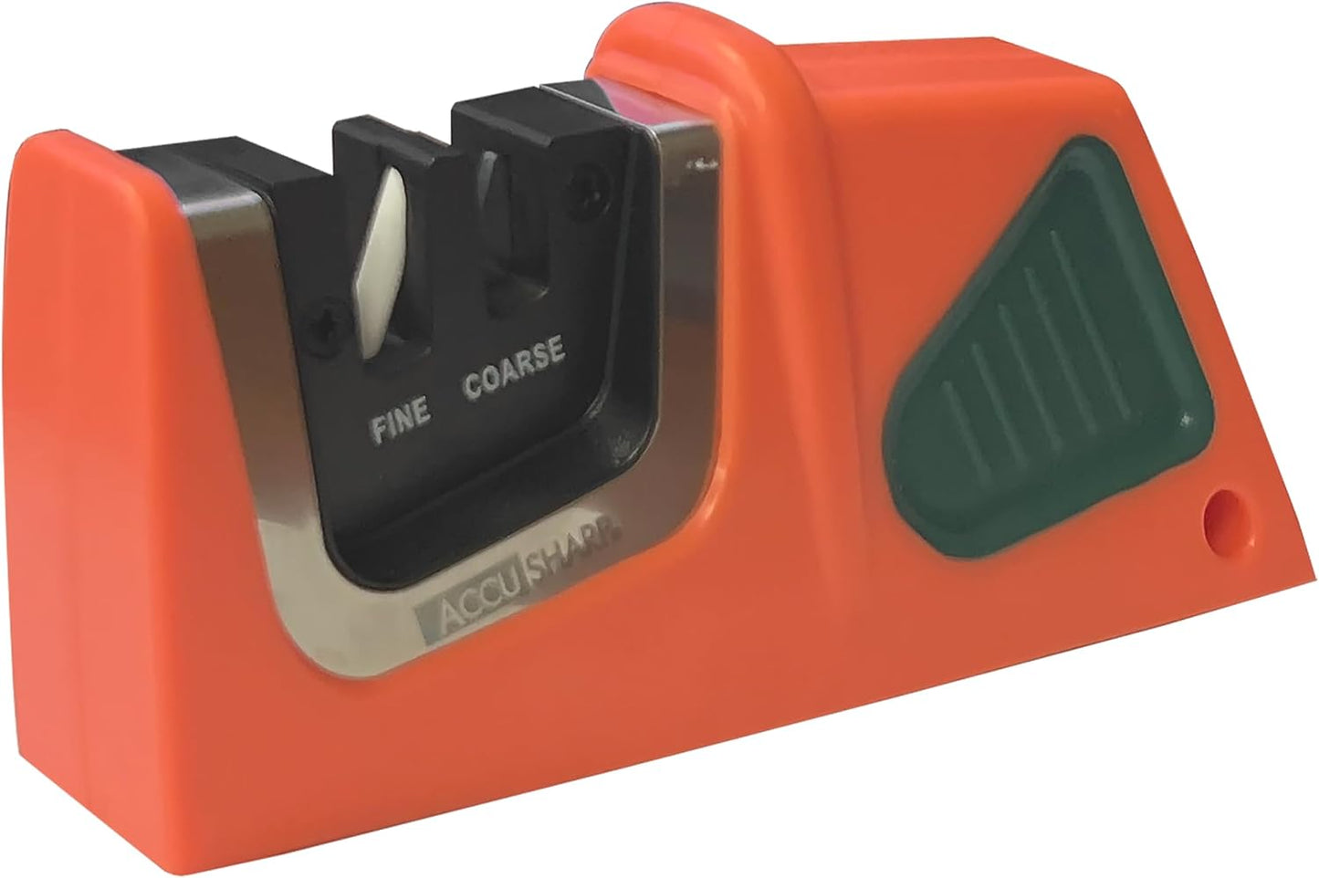 AccuSharp Pull-Through Knife Sharpener, Handheld, Blade Sharpener, Repair, Restore, and Polish Blades, Portable Multi-Tool Sharpener, Orange/Green