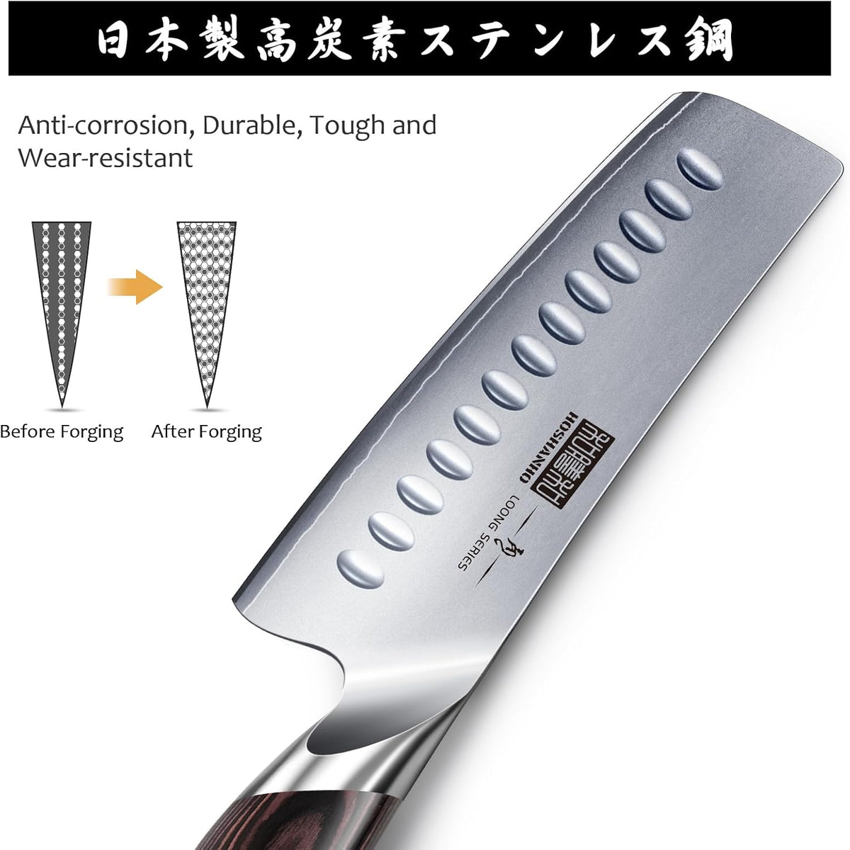 7 Inch Nakiri Knife, Ultra Sharp Japanese Kitchen Chef Knife | Multipurpose Japanese High Carbon Stainless Steel Meat Vegetable Sharp Kitchen Knife with Ergonomic Pakkawood Handle