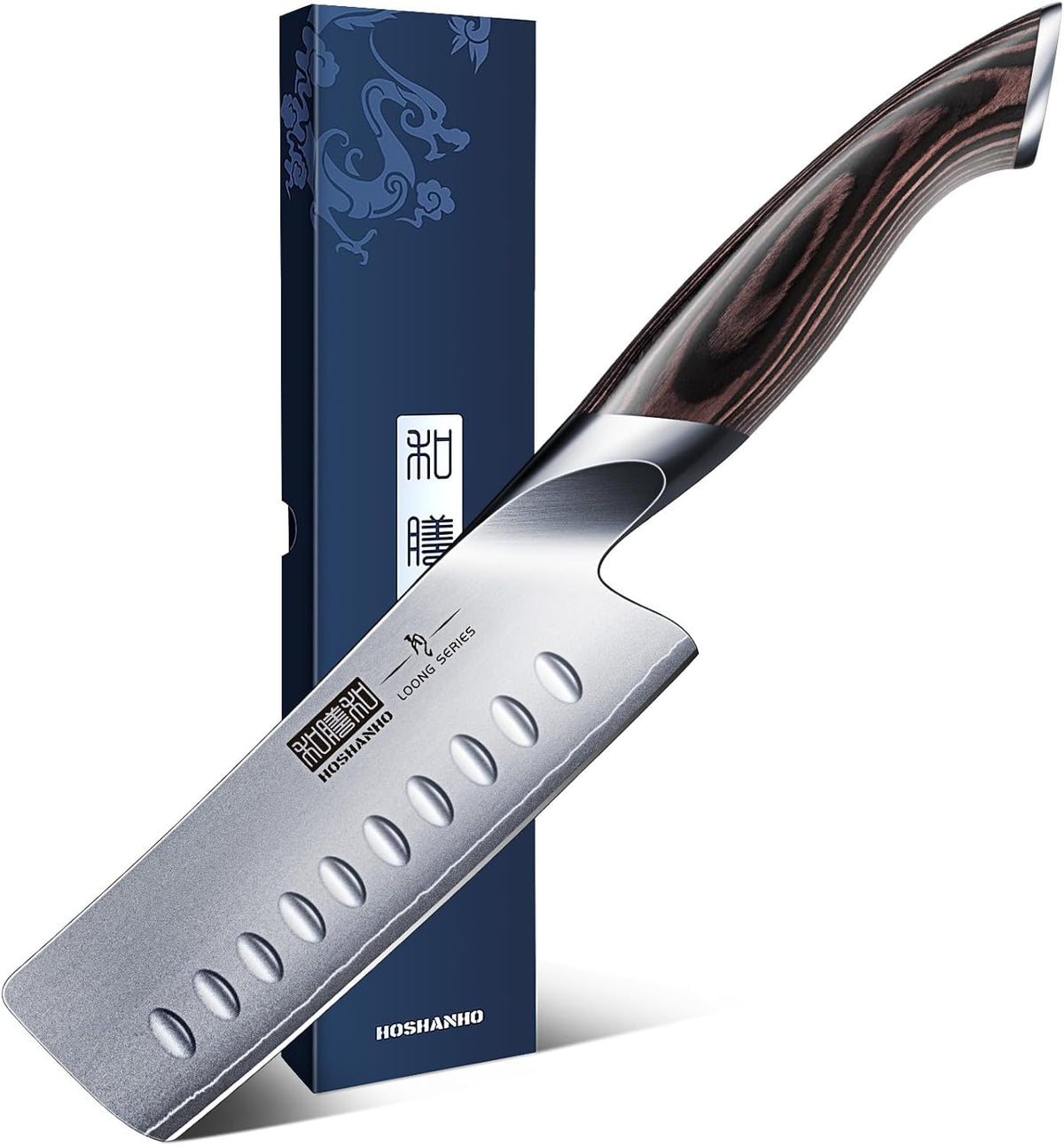 7 Inch Nakiri Knife, Ultra Sharp Japanese Kitchen Chef Knife | Multipurpose Japanese High Carbon Stainless Steel Meat Vegetable Sharp Kitchen Knife with Ergonomic Pakkawood Handle
