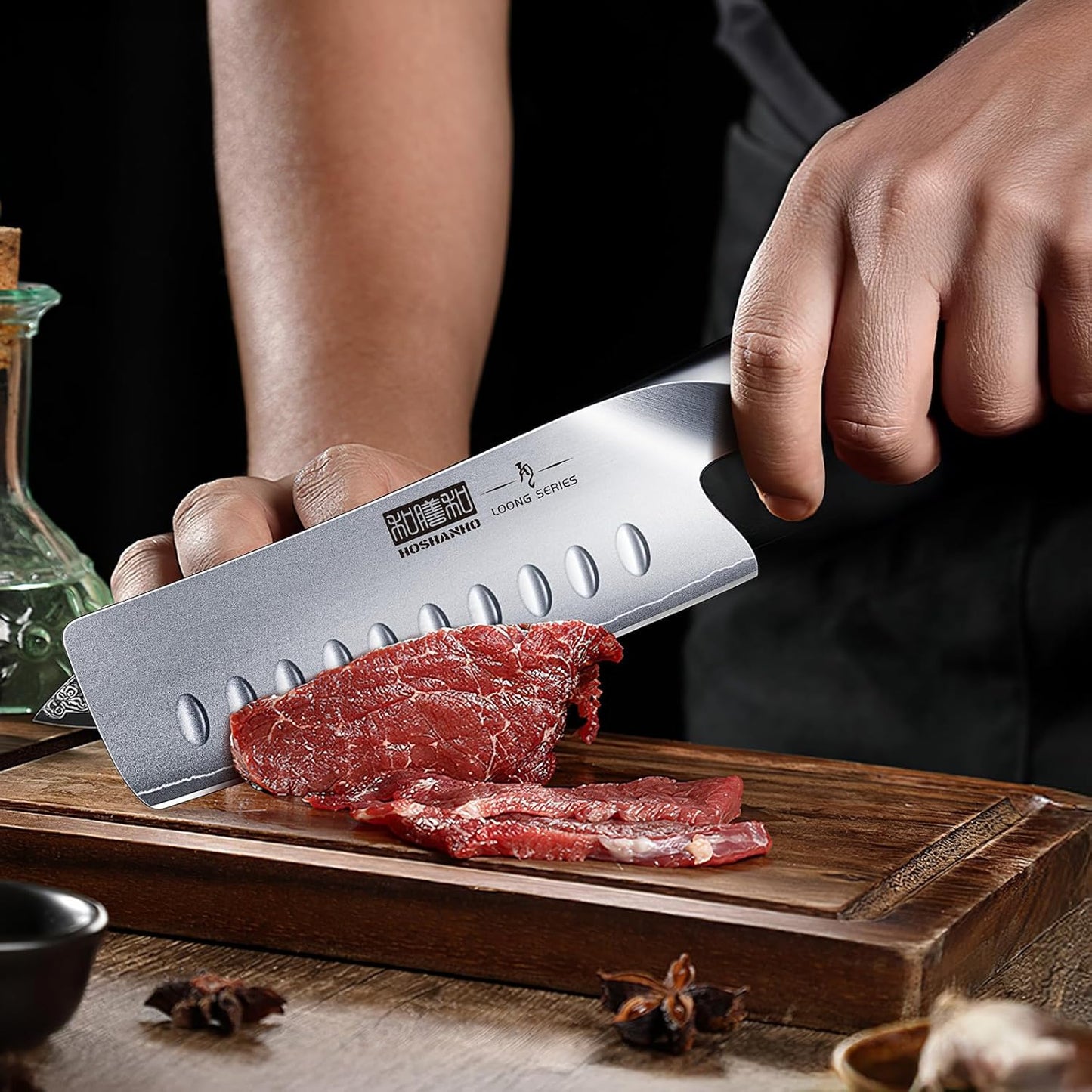 7 Inch Nakiri Knife, Ultra Sharp Japanese Kitchen Chef Knife | Multipurpose Japanese High Carbon Stainless Steel Meat Vegetable Sharp Kitchen Knife with Ergonomic Pakkawood Handle