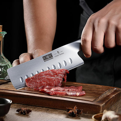 7 Inch Nakiri Knife, Ultra Sharp Japanese Kitchen Chef Knife | Multipurpose Japanese High Carbon Stainless Steel Meat Vegetable Sharp Kitchen Knife with Ergonomic Pakkawood Handle