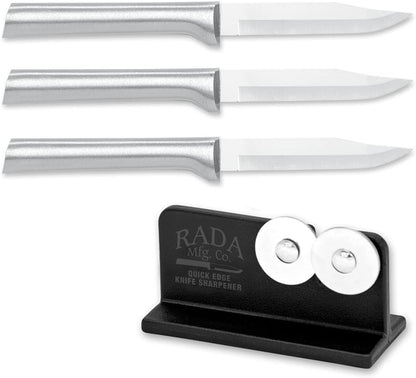 Regular Paring (R101) with Sharpener, Silver, Pack of 3