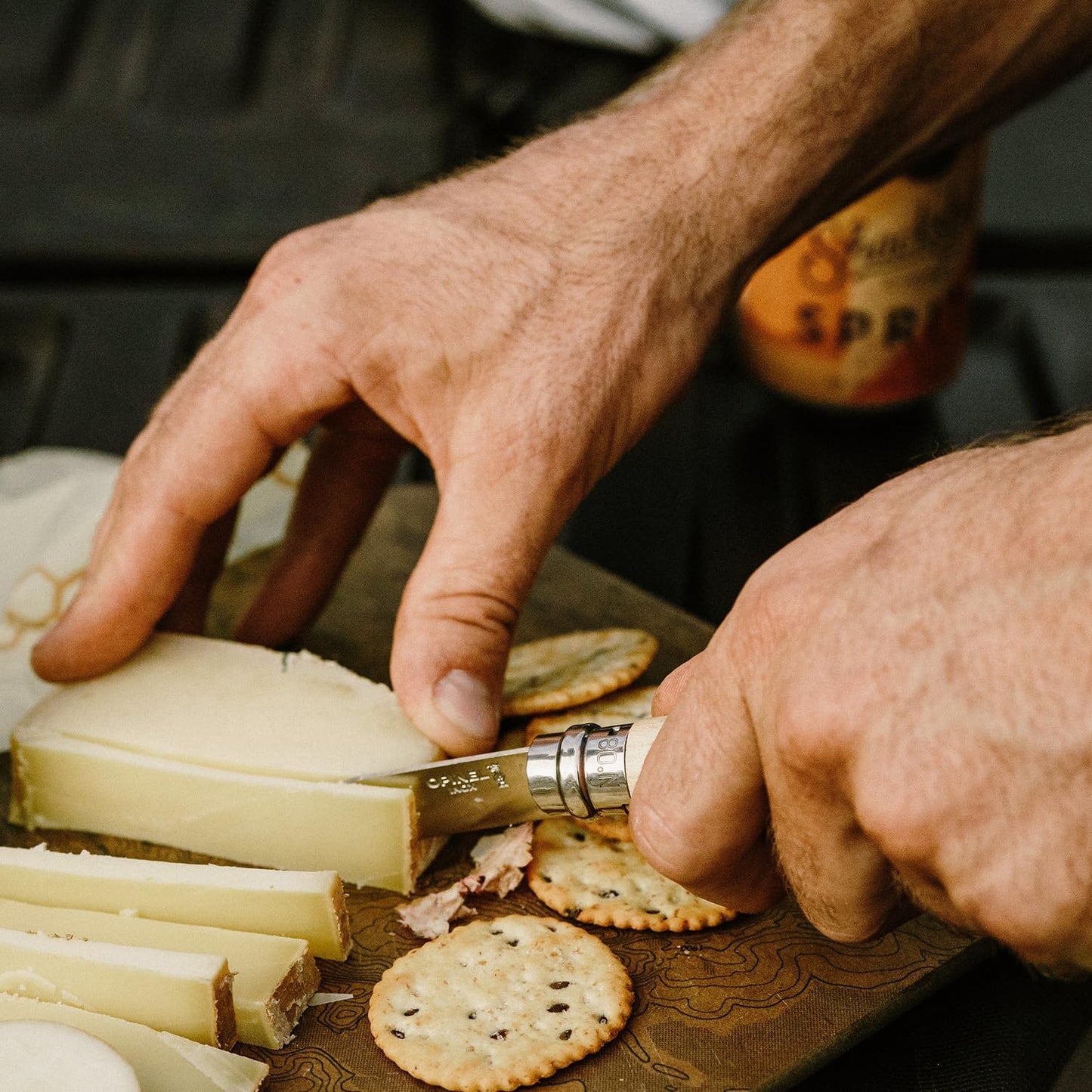 No. 08 INOX - Stainless Steel Folding Pocket Knife, Beechwood Handle | Sustainable Beech Wood, European Stainless Steel, Lightweight, Virobloc Collar, Iconic Design, Made in France