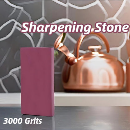 3000Grit Portable Sharpening Stone, Waterstone Whetstone Grindstone Knife Sharpener for Grinding Sharpening Polishing(3000#Red)