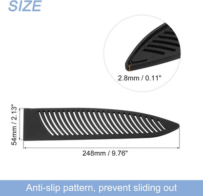 2Pcs Knife Cover Sleeves Blade Edge Guards for 9.5" Chef Knife Protector Universal Knife Sheath for Kitchen, Black