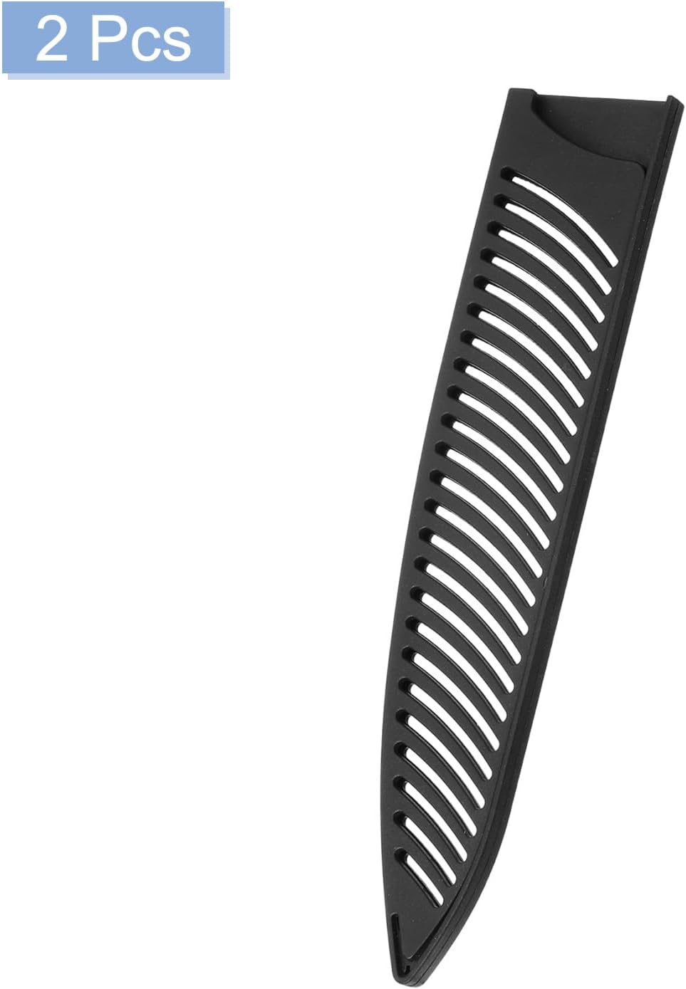 2Pcs Knife Cover Sleeves Blade Edge Guards for 9.5" Chef Knife Protector Universal Knife Sheath for Kitchen, Black