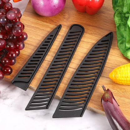 2Pcs Knife Cover Sleeves Blade Edge Guards for 9.5" Chef Knife Protector Universal Knife Sheath for Kitchen, Black
