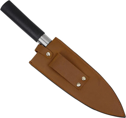 Cowhide Leather Knife Sheath, 8 Inch Chef Knife Guard, Heavy Duty Universal Knife Cover or Sleeves, Chef Meat cleaver sheath with Belt Loop(8.2" Lx2.2 W)