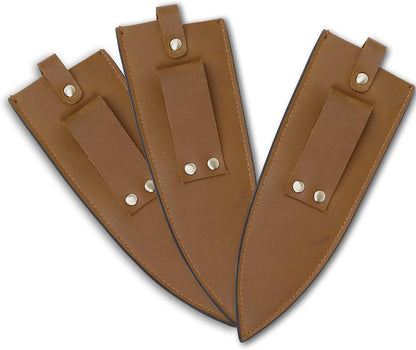 Cowhide Leather Knife Sheath, 8 Inch Chef Knife Guard, Heavy Duty Universal Knife Cover or Sleeves, Chef Meat cleaver sheath with Belt Loop(8.2" Lx2.2 W)