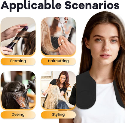 Silicone Hair Cutting Collar, Non-slip Hair Cutting Mat Haircut Cape Catcher Neck Wrap Guard Neck Fitting Accessories