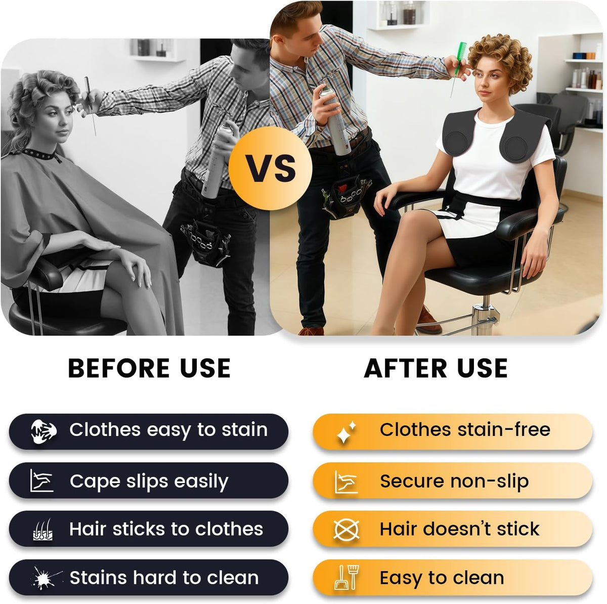 Silicone Hair Cutting Collar, Non-slip Hair Cutting Mat Haircut Cape Catcher Neck Wrap Guard Neck Fitting Accessories