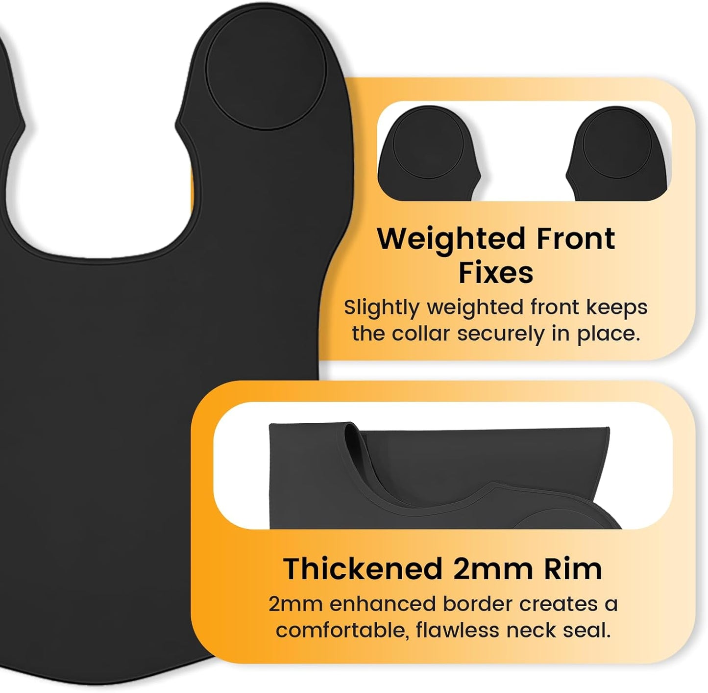 Silicone Hair Cutting Collar, Non-slip Hair Cutting Mat Haircut Cape Catcher Neck Wrap Guard Neck Fitting Accessories
