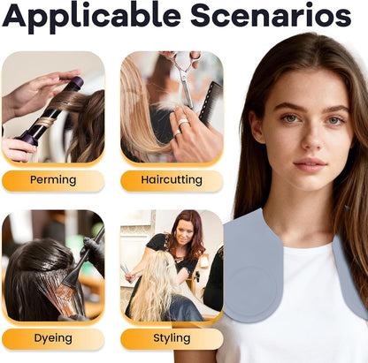 Silicone Hair Cutting Collar, Non-slip Hair Cutting Mat Haircut Cape Catcher Neck Wrap Guard Neck Fitting Accessories