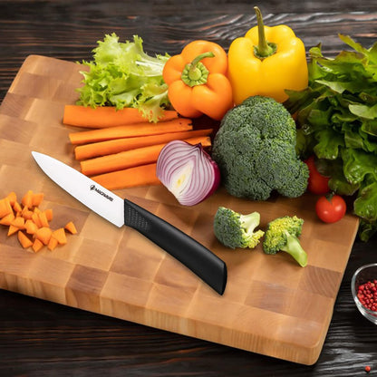 Magiware Paring Knife, Classic 4 inch Ceramic Paring Knife with Sheath Cover for Fruit and Vegetable,Longer Sharp Rust Proof Stain Resistant