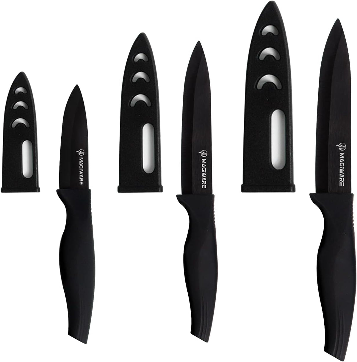 Magiware Paring Knife, Classic 4 inch Ceramic Paring Knife with Sheath Cover for Fruit and Vegetable,Longer Sharp Rust Proof Stain Resistant