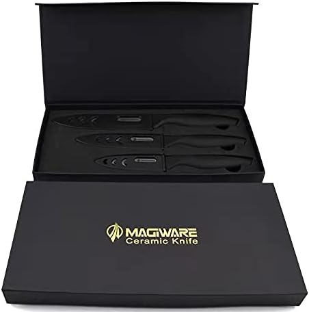Magiware Paring Knife, Classic 4 inch Ceramic Paring Knife with Sheath Cover for Fruit and Vegetable,Longer Sharp Rust Proof Stain Resistant