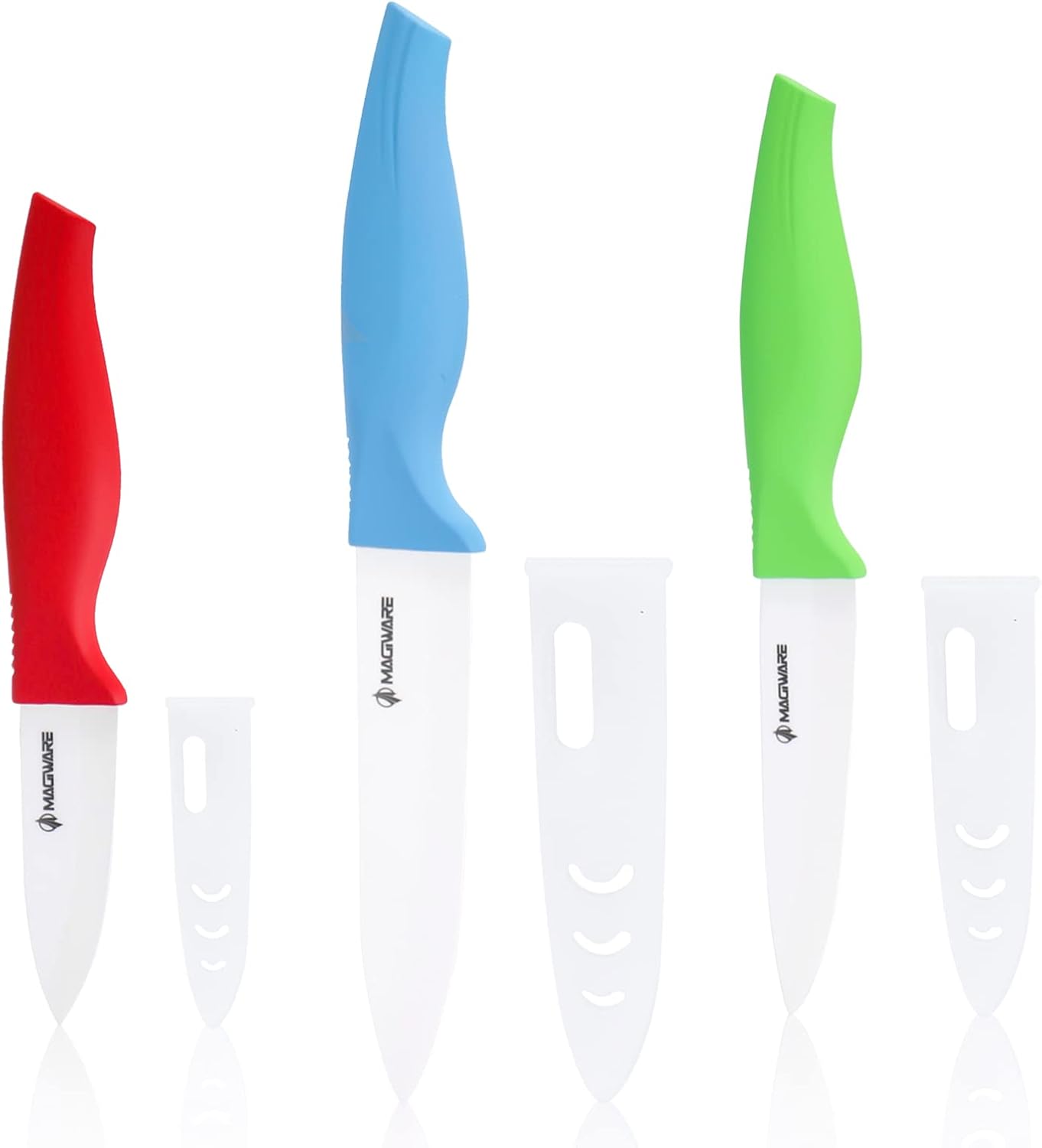 Magiware Paring Knife, Classic 4 inch Ceramic Paring Knife with Sheath Cover for Fruit and Vegetable,Longer Sharp Rust Proof Stain Resistant