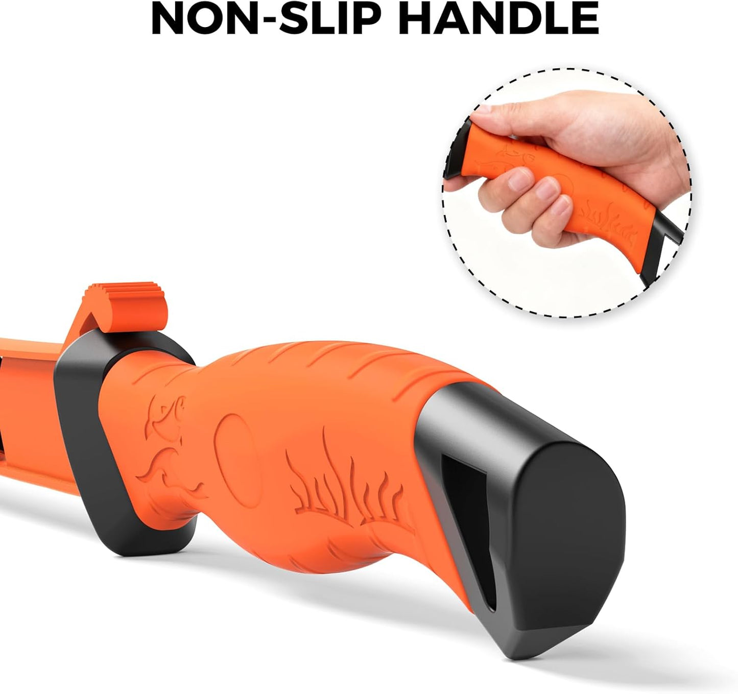 Fishing Fillet Knife 7 Inch, High Carbon Stainless-Steel Blade, Non-Slip Handles, Professional Fishing Knives for Outdoor and Home Use (Orange)