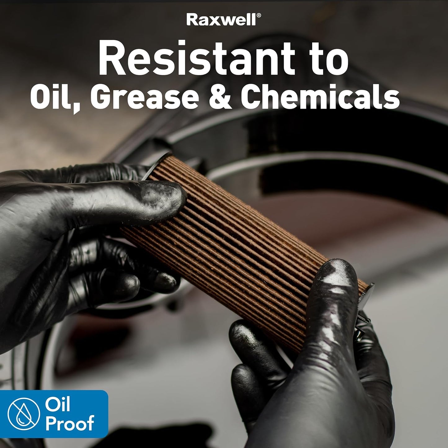 Disposable Nitrile Gloves - Food Grade Heavy-Duty Puncture Resistant Black Gloves for Cooking & Food Service
